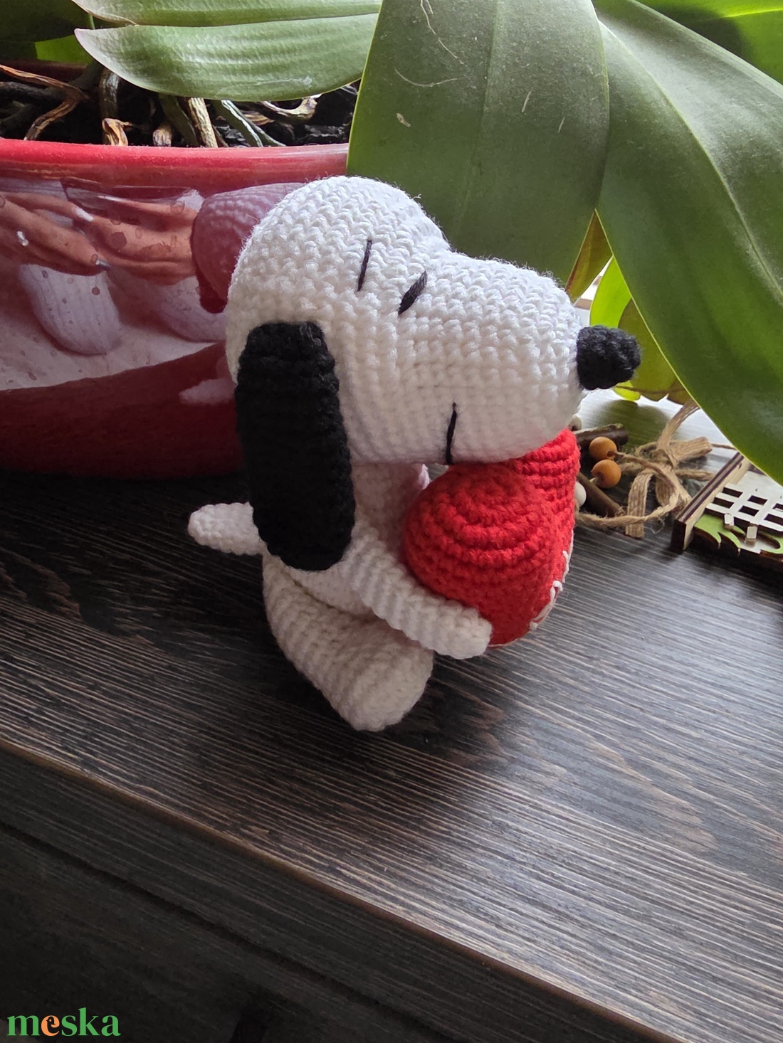 Valentin szerelmes Snoopy kiskutyus - játék & sport - plüssállat & játékfigura - kutya - Meska.hu