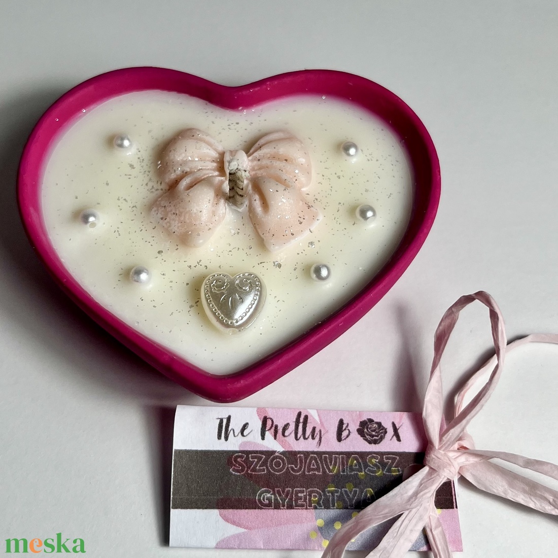 Szójaviasz gyertya valentin napra kerámia kaspóban - otthon & életmód - gyertya, illat, aroma - gyertya - Meska.hu