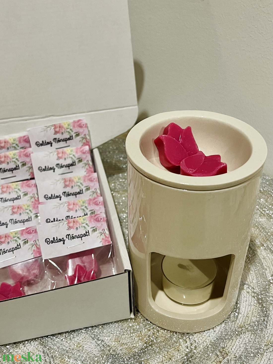 Nőnapi illatviasz - otthon & életmód - gyertya, illat, aroma - illatviasz - Meska.hu