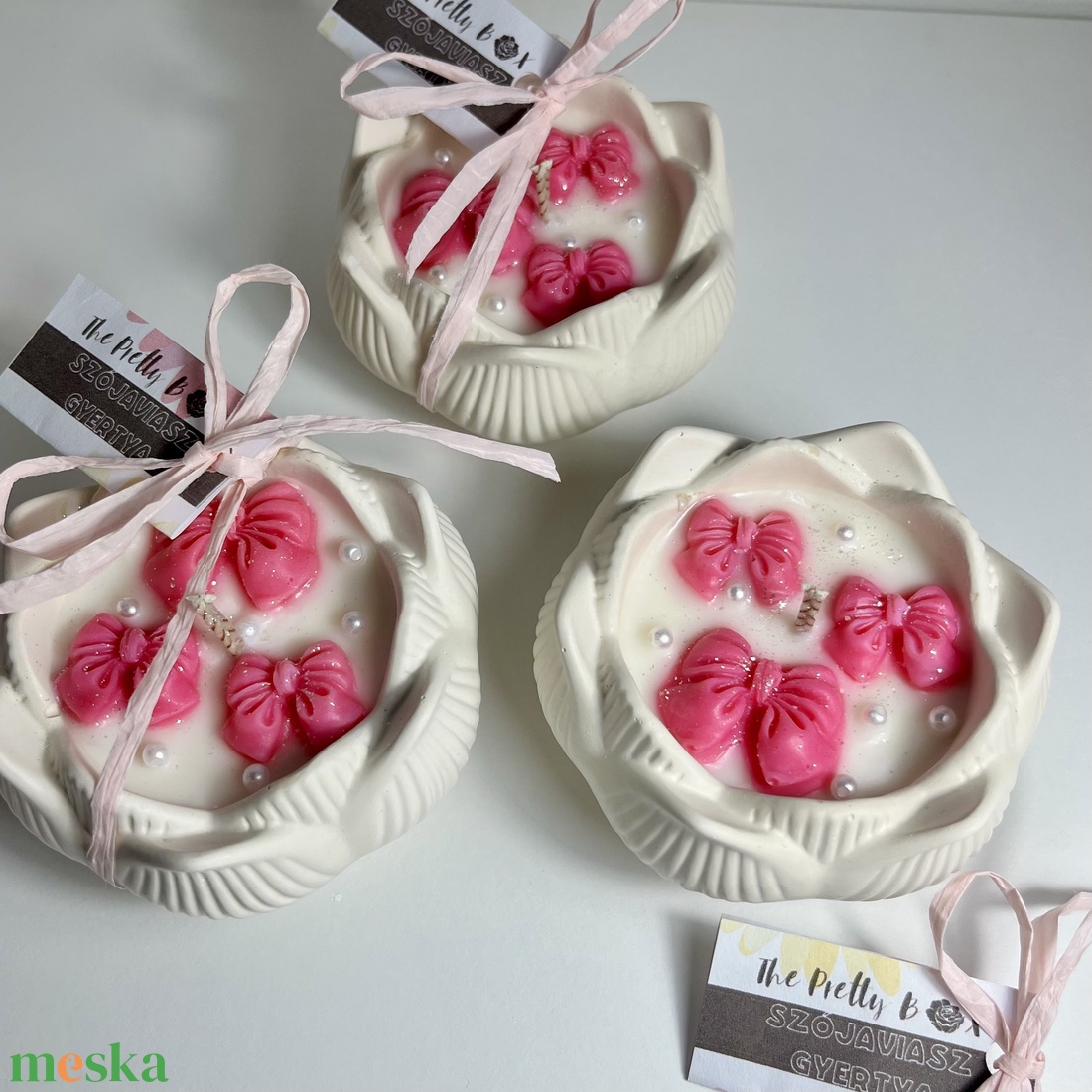 Szójaviasz gyertya masnikkal - otthon & életmód - gyertya, illat, aroma - gyertya - Meska.hu