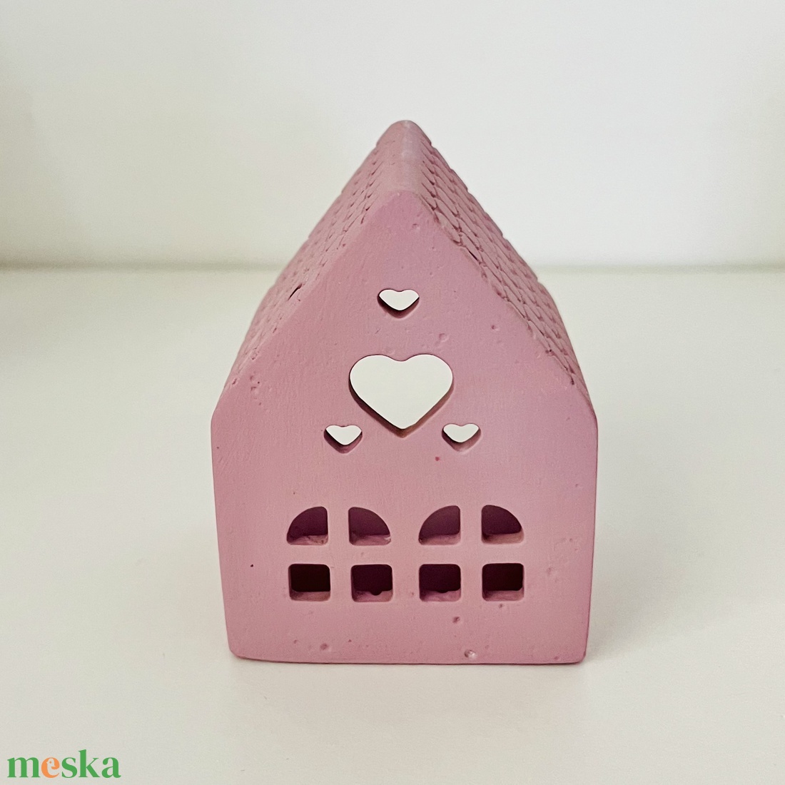 Házikó kerámia dísz - otthon & életmód - gyertya, illat, aroma - gyertyatartó - Meska.hu