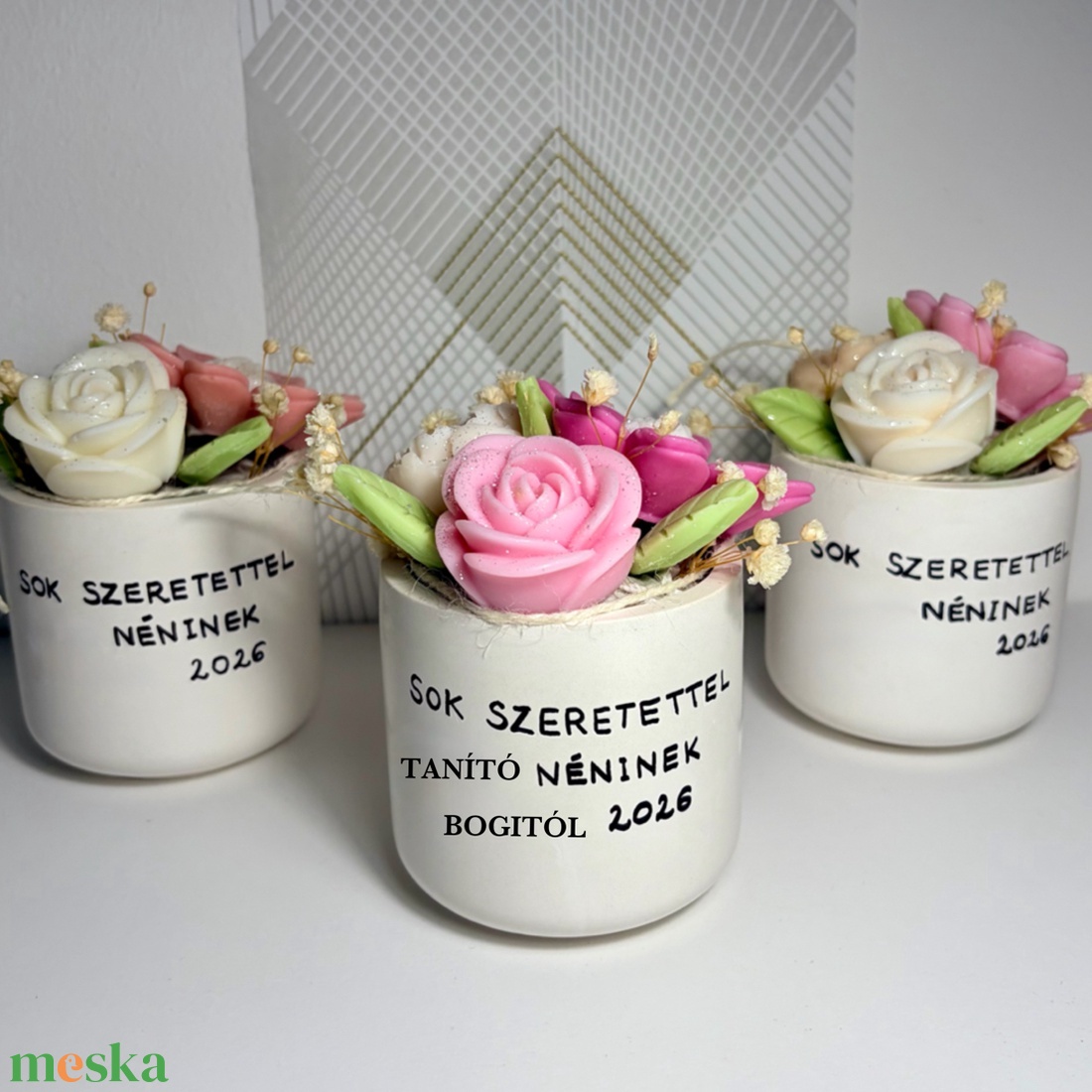 Köszönőajándék TANÍTÓ/ÓVÓNÉNINEK - otthon & életmód - gyertya, illat, aroma - gyertya - Meska.hu