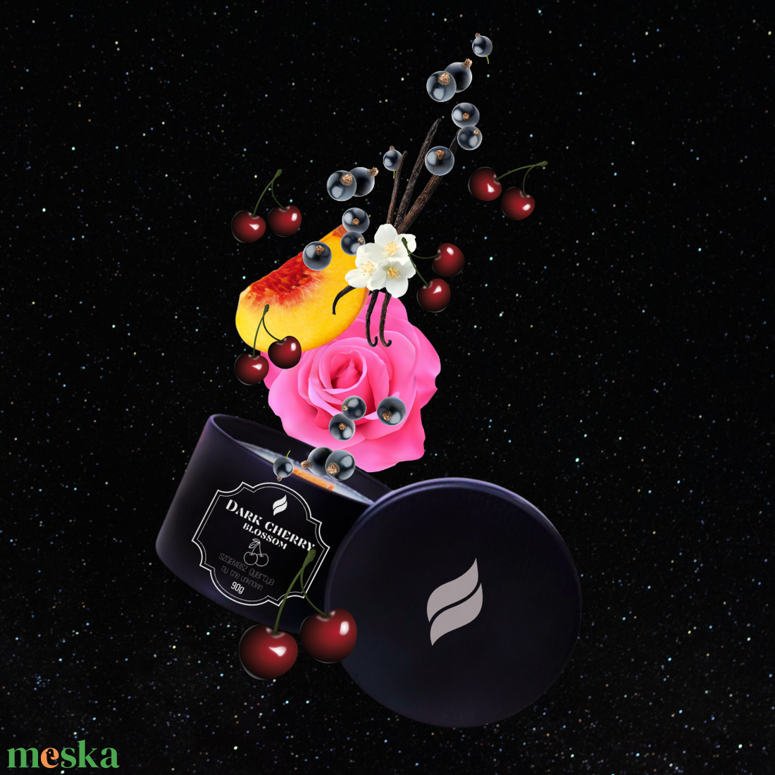 Dark cherry blossom - DCB - otthon & életmód - gyertya, illat, aroma - gyertya - Meska.hu