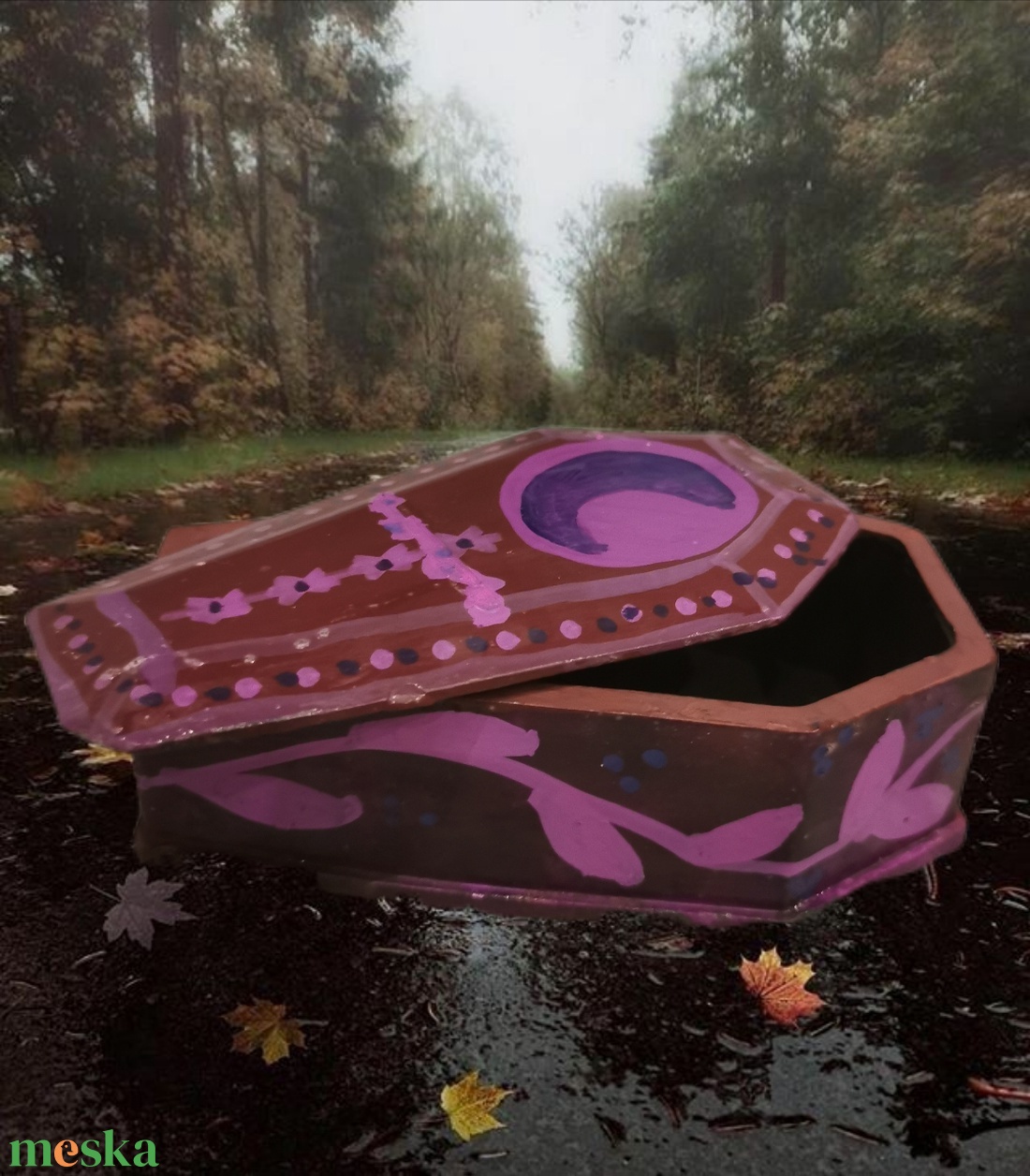 Halloween koporsó alakú ékszertartó  - ékszer - ékszertartó - ékszerdoboz - Meska.hu