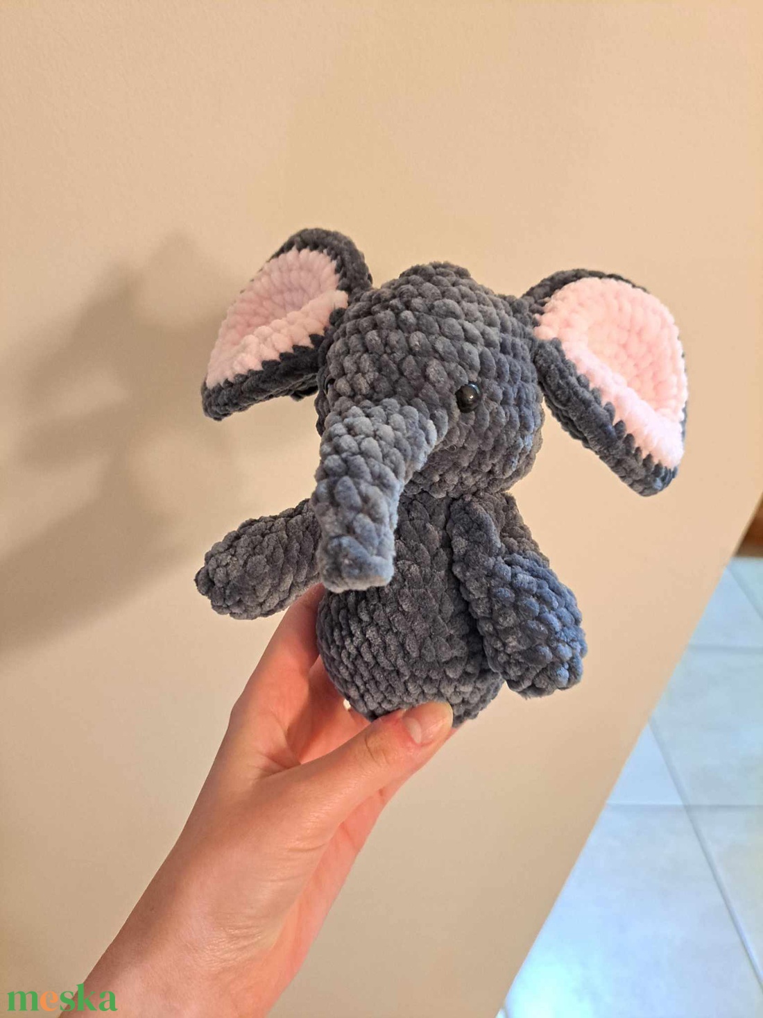 Elefánt amigurumi - játék & sport - plüssállat & játékfigura - elefánt - Meska.hu