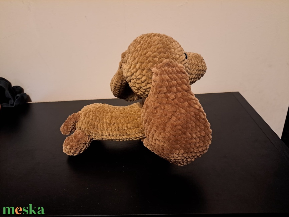 Tacskó amigurumi - játék & sport - plüssállat & játékfigura - kutya - Meska.hu