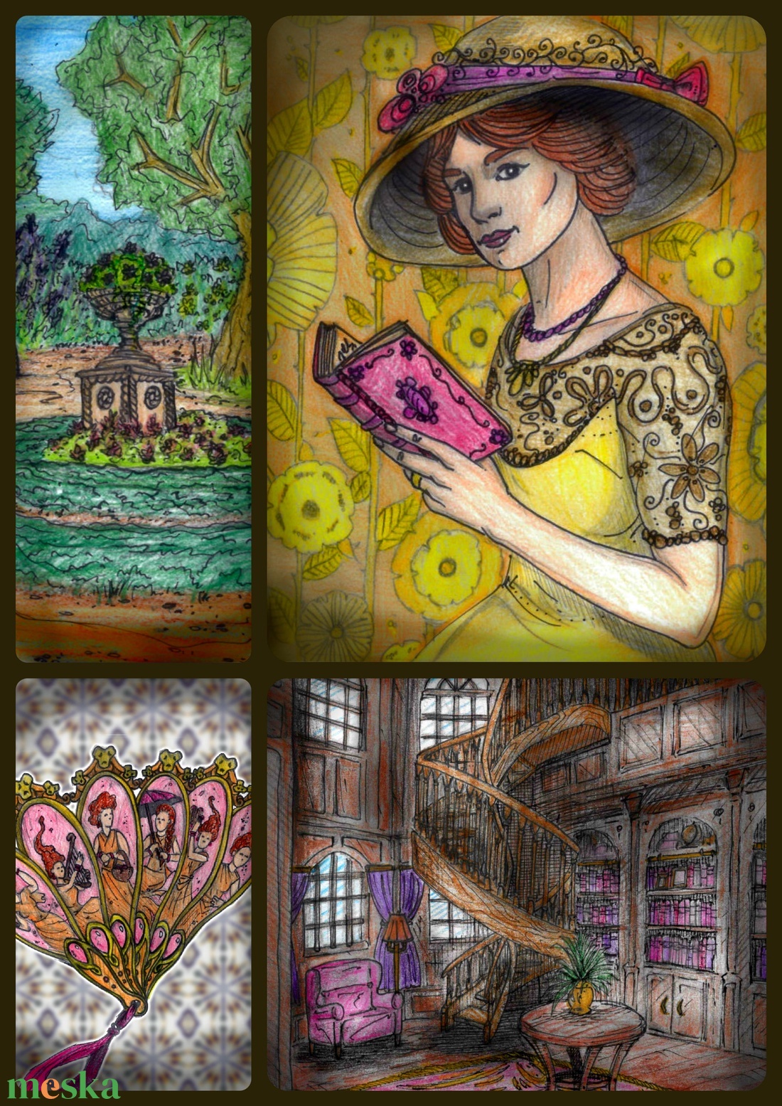 Meseszövő Mesterek - Illusztráció Kollekció - Lady Bookbind - művészet - grafika & illusztráció - digitális - Meska.hu Meseszövő Mesterek - Illusztráció Kollekció - Lady Bookbind - művészet - grafika & illusztráció - digitális - Meska.hu