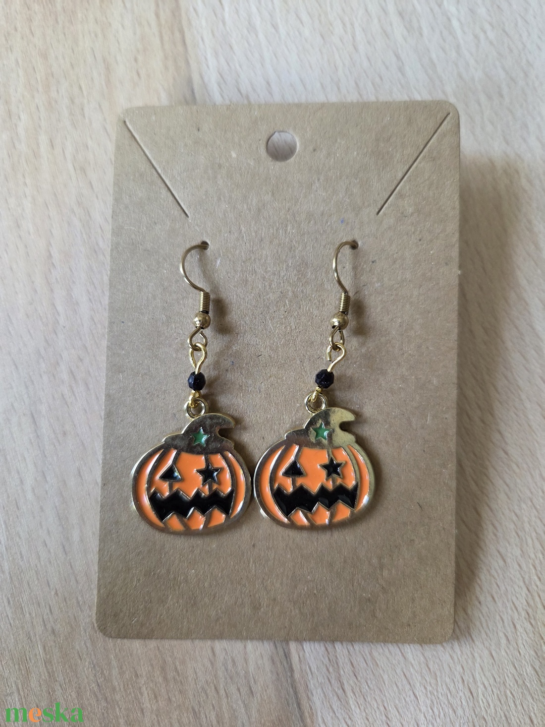 Töklámpás fülbevaló - otthon & életmód - dekoráció - halloween - halloweeni ékszerek - Meska.hu