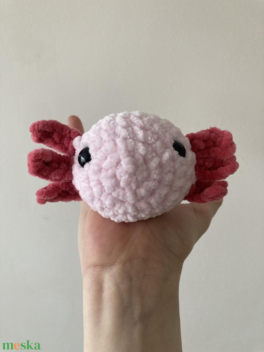 Horgolt axolotl állatka - játék & sport - plüssállat & játékfigura - más figura - Meska.hu