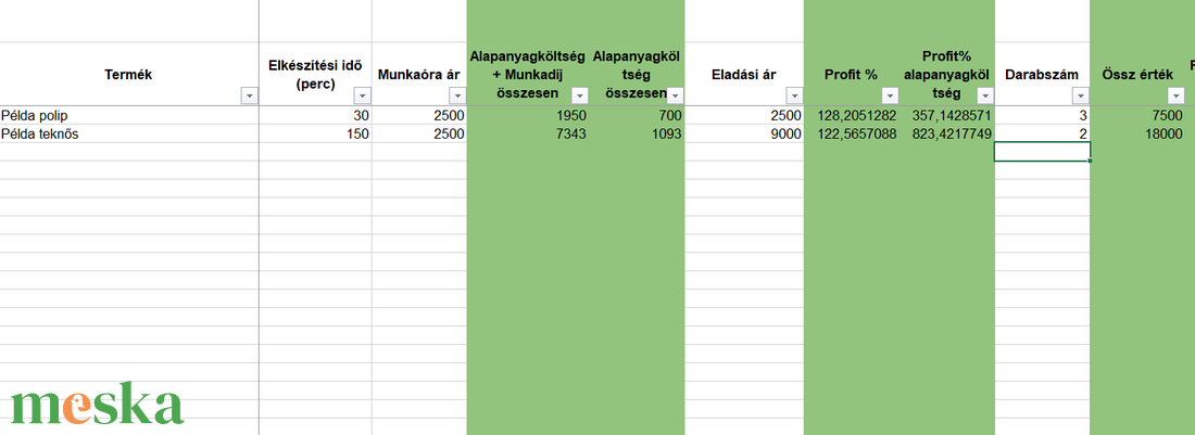 Horgolás árképzés kalkulátor Excel/Google Sheet fájl - Digitális termék! - kellékek & szerszámok - szerszámok, eszközök - eszköz kötéshez, horgoláshoz - Meska.hu Horgolás árképzés kalkulátor Excel/Google Sheet fájl - Digitális termék! - kellékek & szerszámok - szerszámok, eszközök - eszköz kötéshez, horgoláshoz - Meska.hu