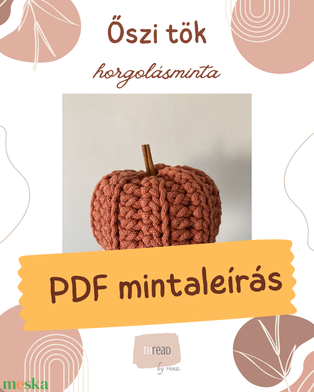 Őszi tök horgolásminta PDF helloween tök - diy (csináld magad) - szabásminta, útmutató - horgolási minta - Meska.hu Őszi tök horgolásminta PDF helloween tök - diy (csináld magad) - szabásminta, útmutató - horgolási minta - Meska.hu