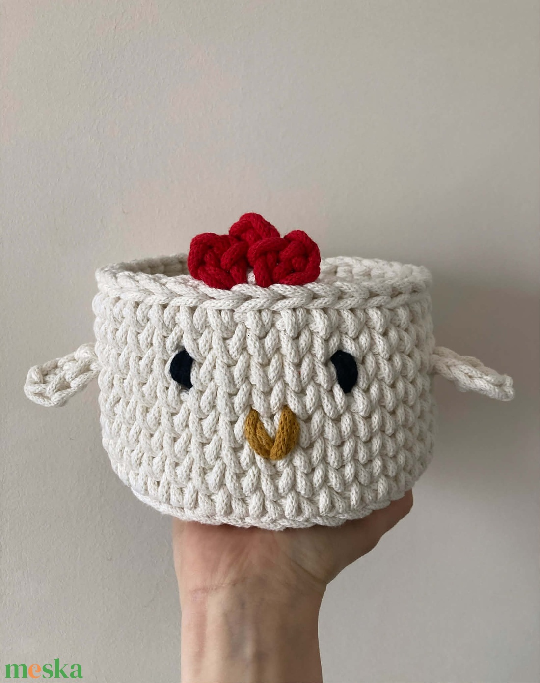 Minimalista tyúk csirke tárolókosár - otthon & életmód - tárolás & rendszerezés - tárolókosár - Meska.hu