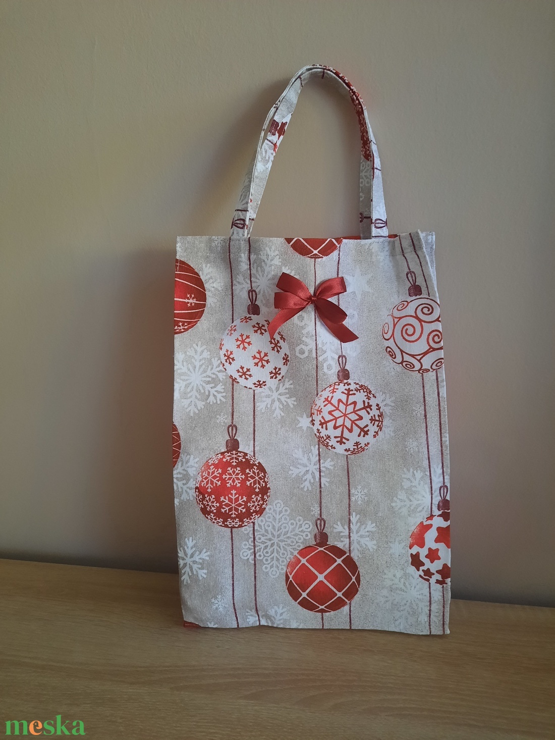 Karácsonyi vászon ajándékszatyor - karácsony - karácsonyi ajándékozás - karácsonyi ajándékcsomagolás - Meska.hu
