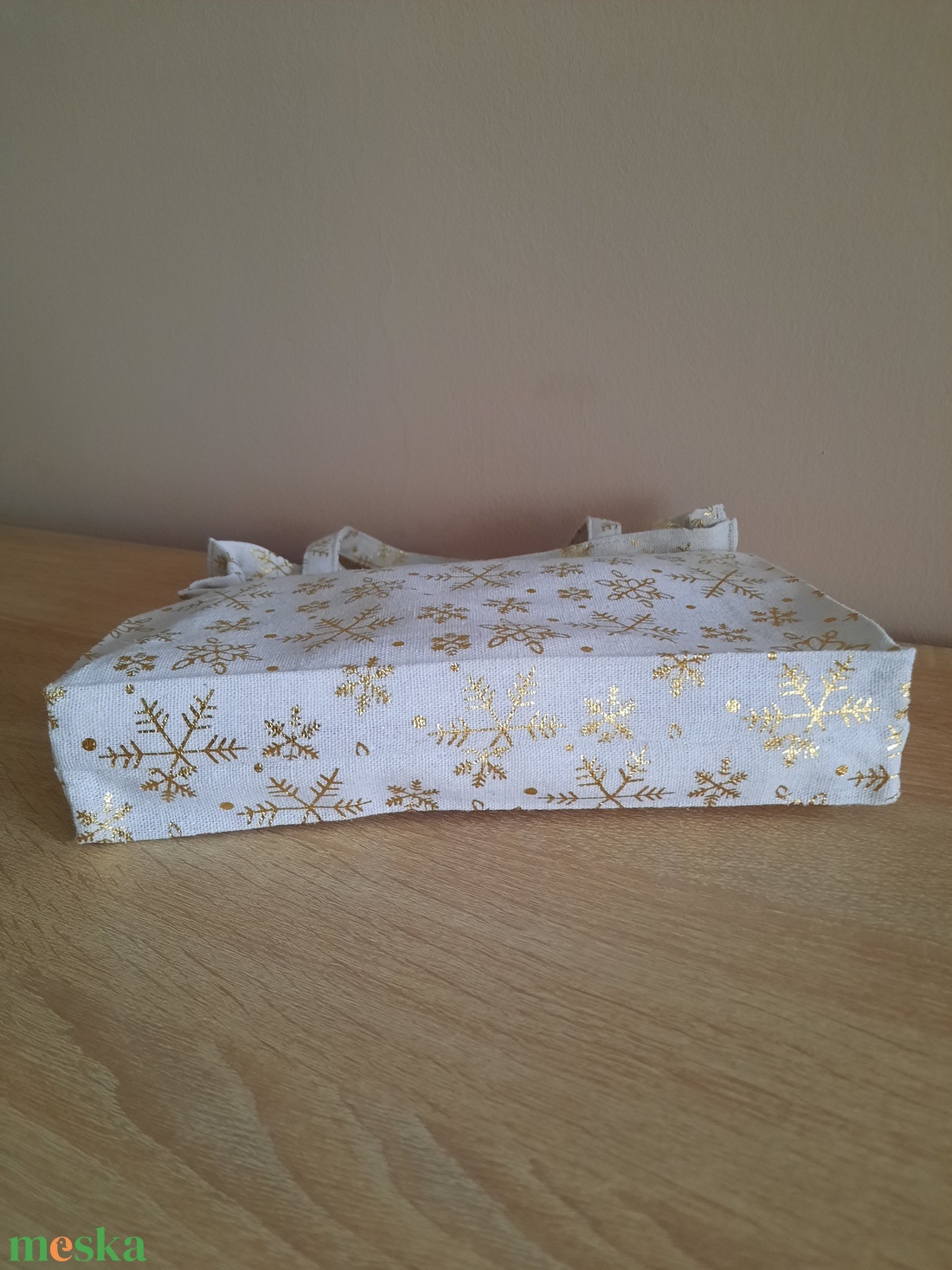 Arany mintás ajándékszatyor - karácsony - karácsonyi ajándékozás - karácsonyi ajándékcsomagolás - Meska.hu