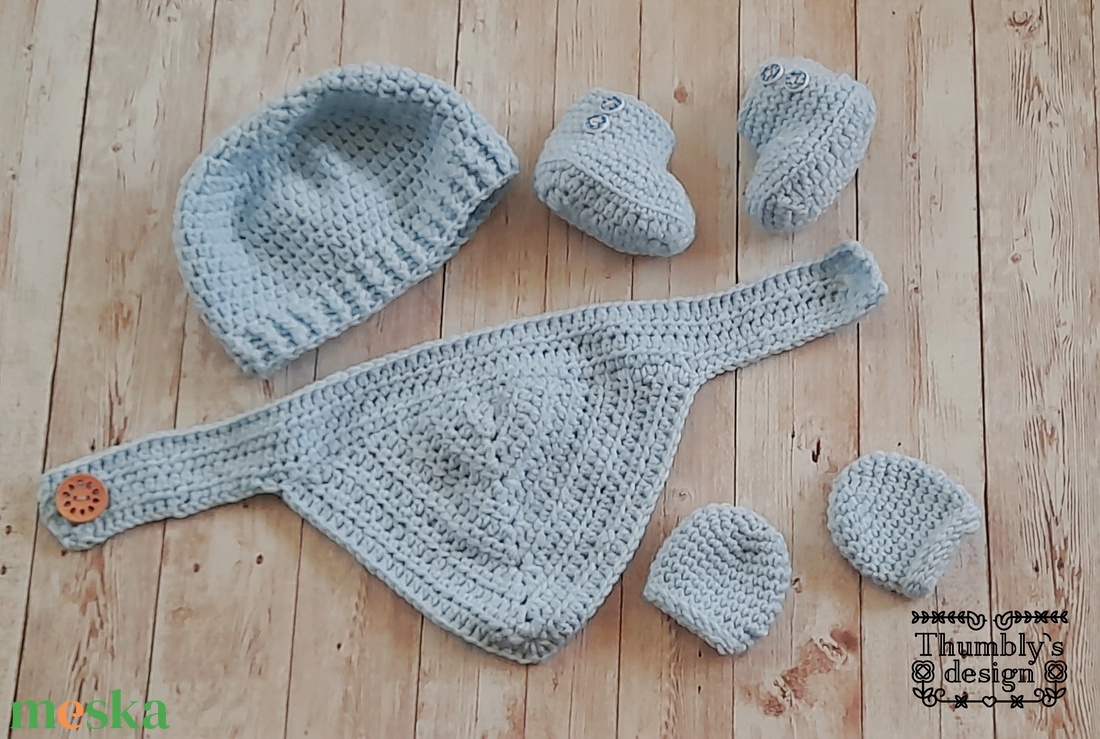 Horgolt baba szett díszdobozban  - baba - mama - babalátogató ajándékcsomag - Meska.hu