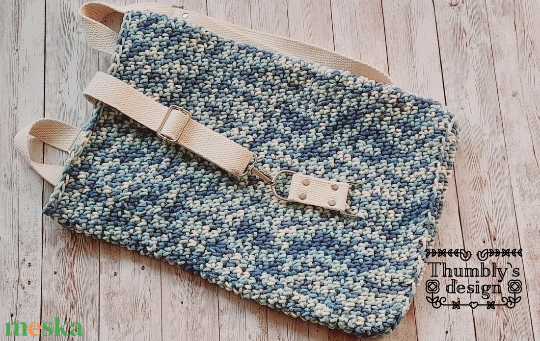Horgolt rolltop hátizsák - táska & tok - hátizsák - hátizsák - Meska.hu Horgolt rolltop hátizsák - táska & tok - hátizsák - hátizsák - Meska.hu