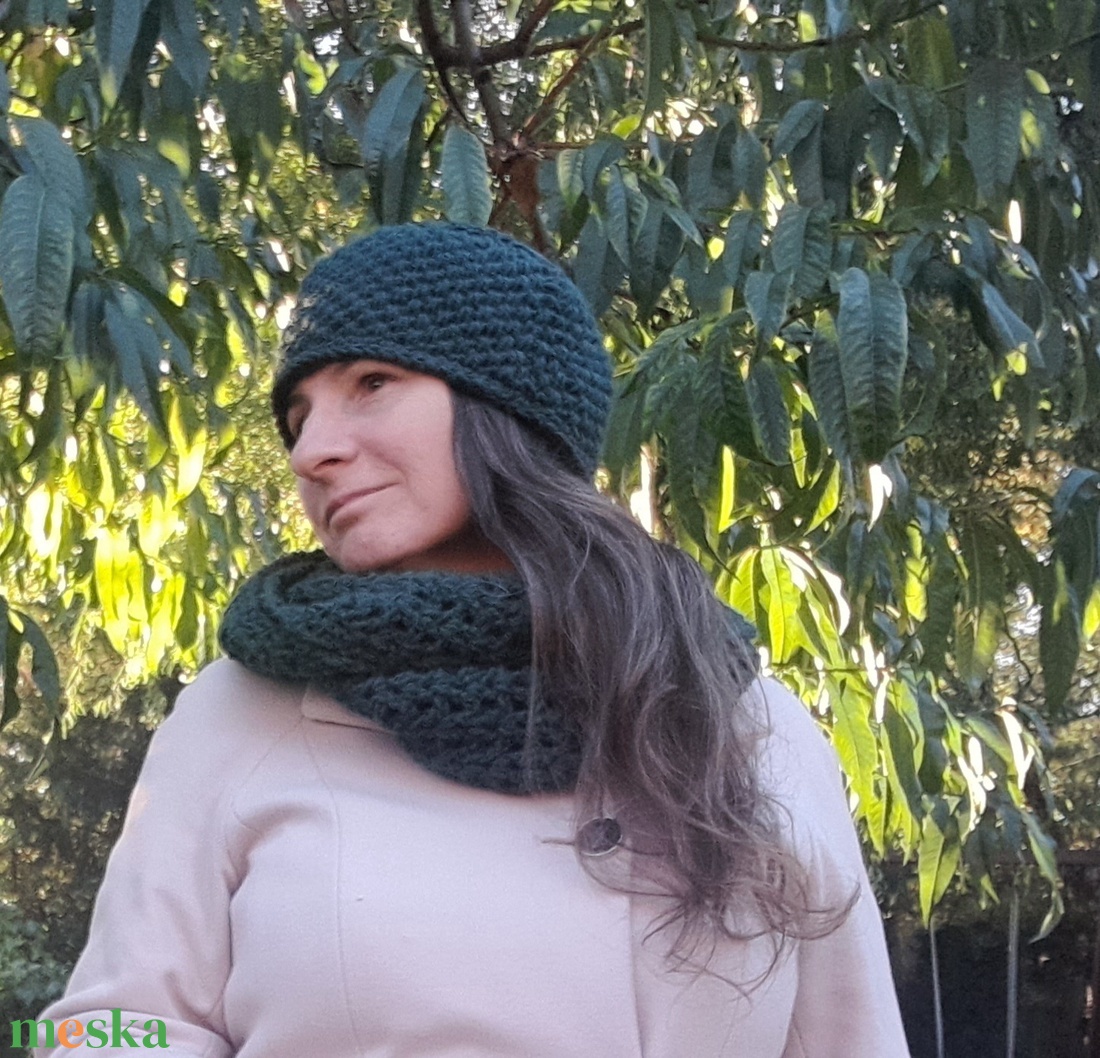 Horgolt téli szett - ruha & divat - sál, sapka, kendő - sapka & sál szett - Meska.hu