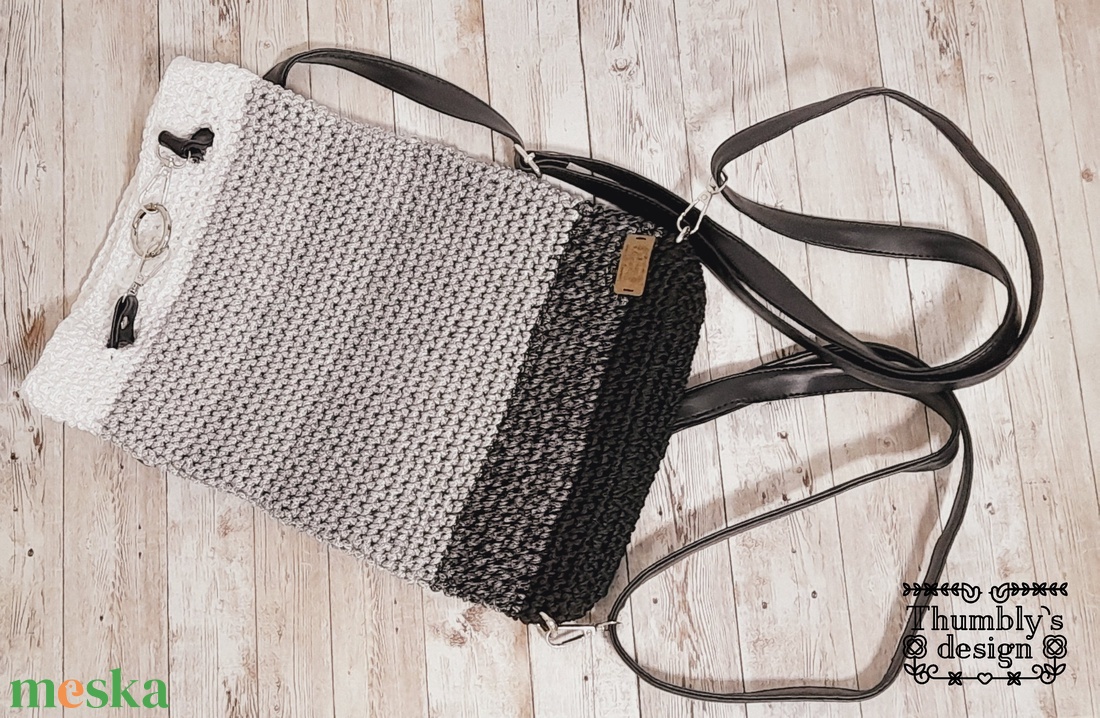 Horgolt Silver hátizsák  - táska & tok - hátizsák - hátizsák - Meska.hu