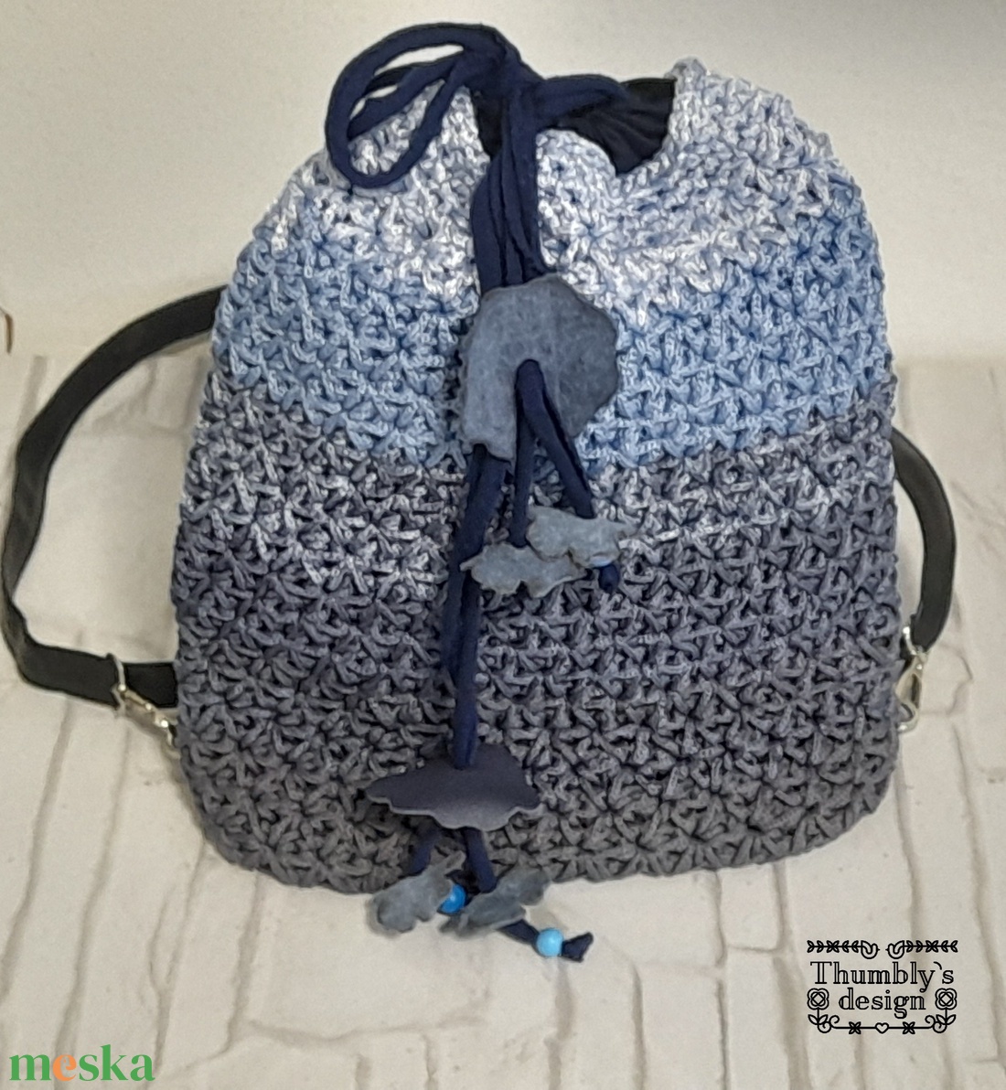 Horgolt hátizsák  - táska & tok - hátizsák - hátizsák - Meska.hu