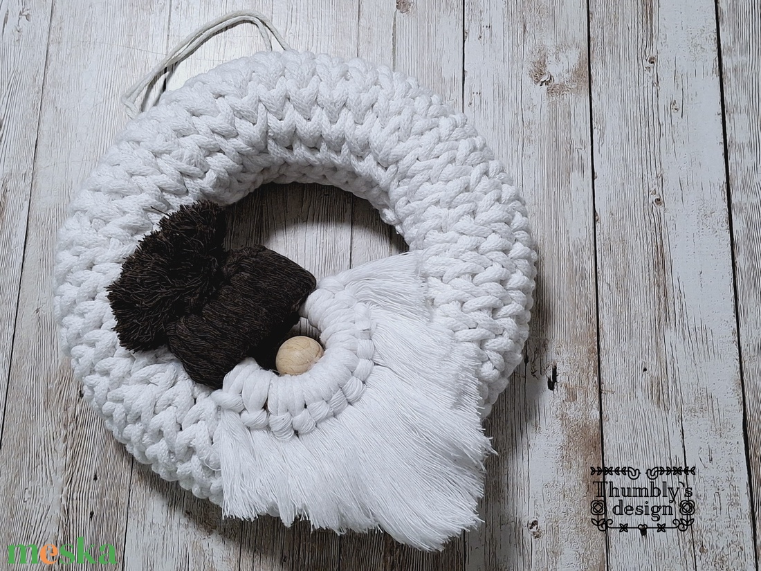 Horgolt kopogtató  - otthon & életmód - dekoráció - ajtó- és ablak dekoráció - ajtódísz & kopogtató - Meska.hu