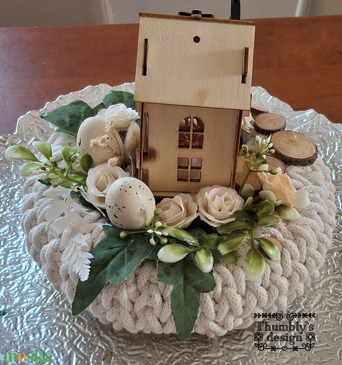 Tavaszi asztali dísz/ Húsvéti aszatali dísz  - otthon & életmód - dekoráció - asztal és polc dekoráció - asztaldísz - Meska.hu