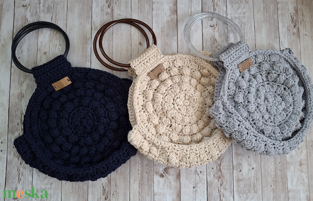 Buborék mintás kör kézitáska csomag - táska & tok - kézitáska & válltáska - kézitáska - Meska.hu