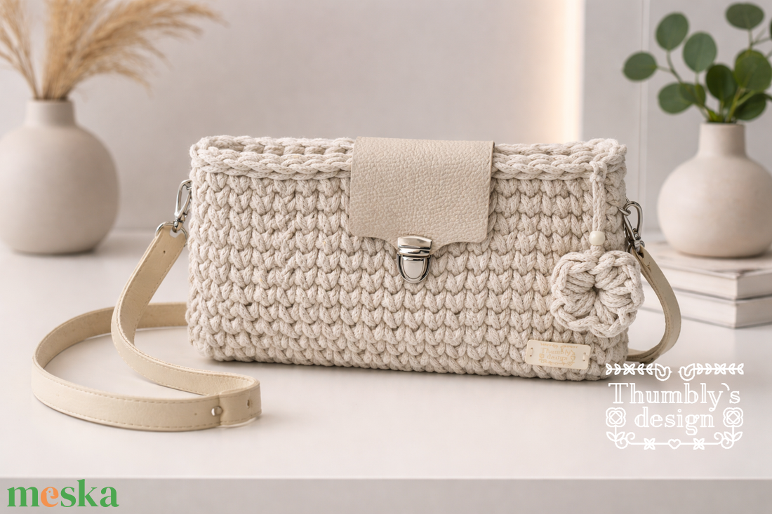 Horgolt crossbody  - táska & tok - kézitáska & válltáska - válltáska - Meska.hu