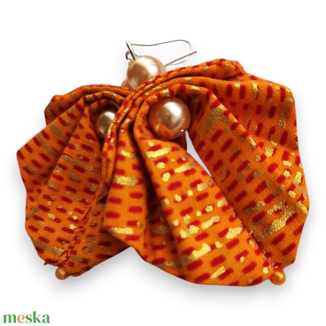 Moyo Leaf narancs- aranyszín fülbevaló - ékszer - fülbevaló - lógó fülbevaló - Meska.hu Moyo Leaf narancs- aranyszín fülbevaló - ékszer - fülbevaló - lógó fülbevaló - Meska.hu
