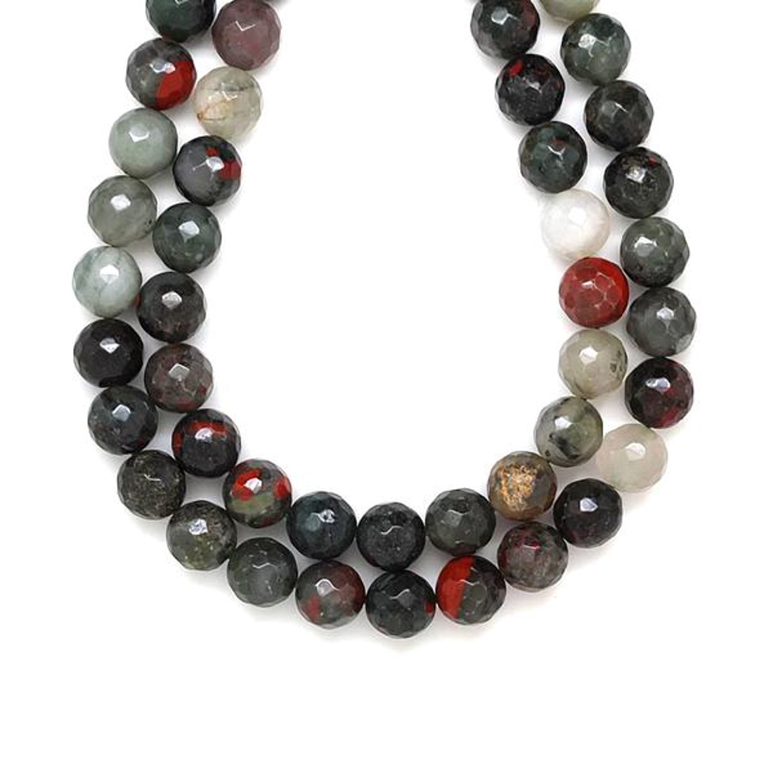 Kvarc jáspissal fazettált golyó 10mm ékszerkészítő alapanyag (füzér) - kellékek & szerszámok - ásvány alapanyag - ásványfüzér - Meska.hu