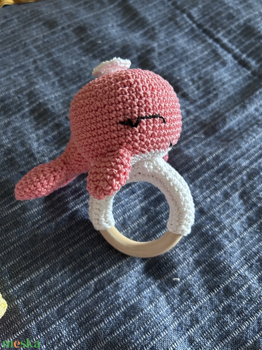 Bálna csörgő - játék & sport - 3 éves kor alattiaknak - csörgő - Meska.hu