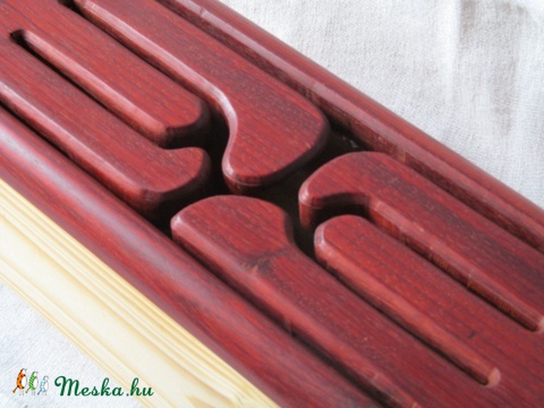 Hatnyelvű vörös nyelves dob fadob  tongue drum  hanggal -  - Meska.hu