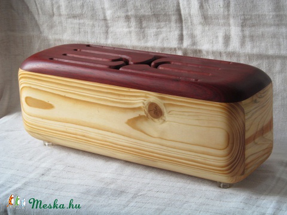 Hatnyelvű vörös nyelves dob fadob  tongue drum  hanggal -  - Meska.hu