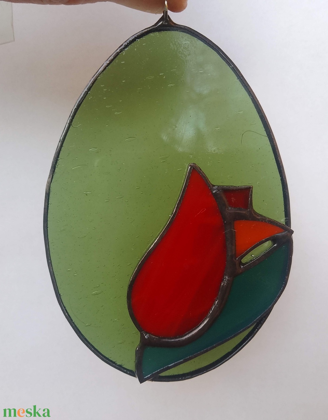 TIFFANY HÚSVÉTI TOJÁS - A színes üveg varázsa - otthon & életmód - dekoráció - ajtó- és ablak dekoráció - ablakdísz - Meska.hu