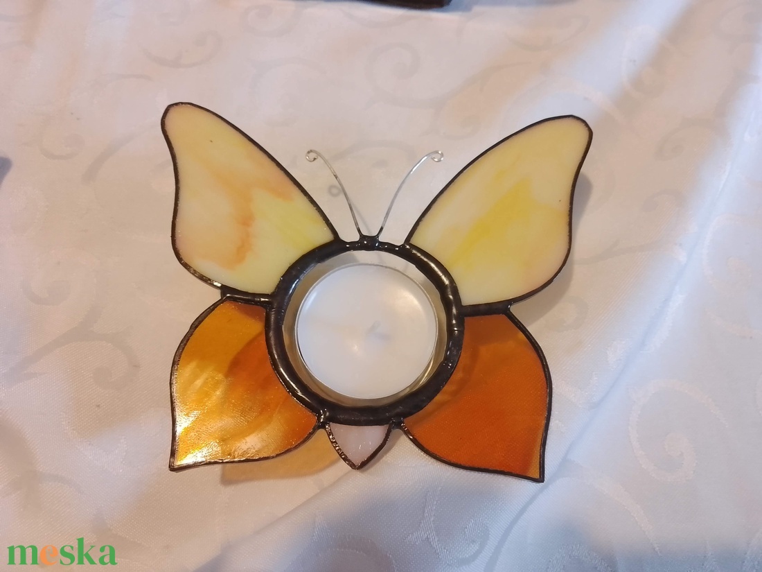 ÓRIÁS PILLANGÓ tiffany mécsestartó - azoknak, akik készen állnak kibontani a szárnyaikat  - otthon & életmód - gyertya, illat, aroma - mécses és mécsestartó - Meska.hu