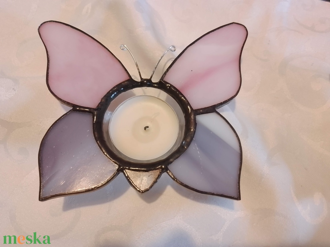 ÓRIÁS PILLANGÓ tiffany mécsestartó - azoknak, akik készen állnak kibontani a szárnyaikat  - otthon & életmód - gyertya, illat, aroma - mécses és mécsestartó - Meska.hu
