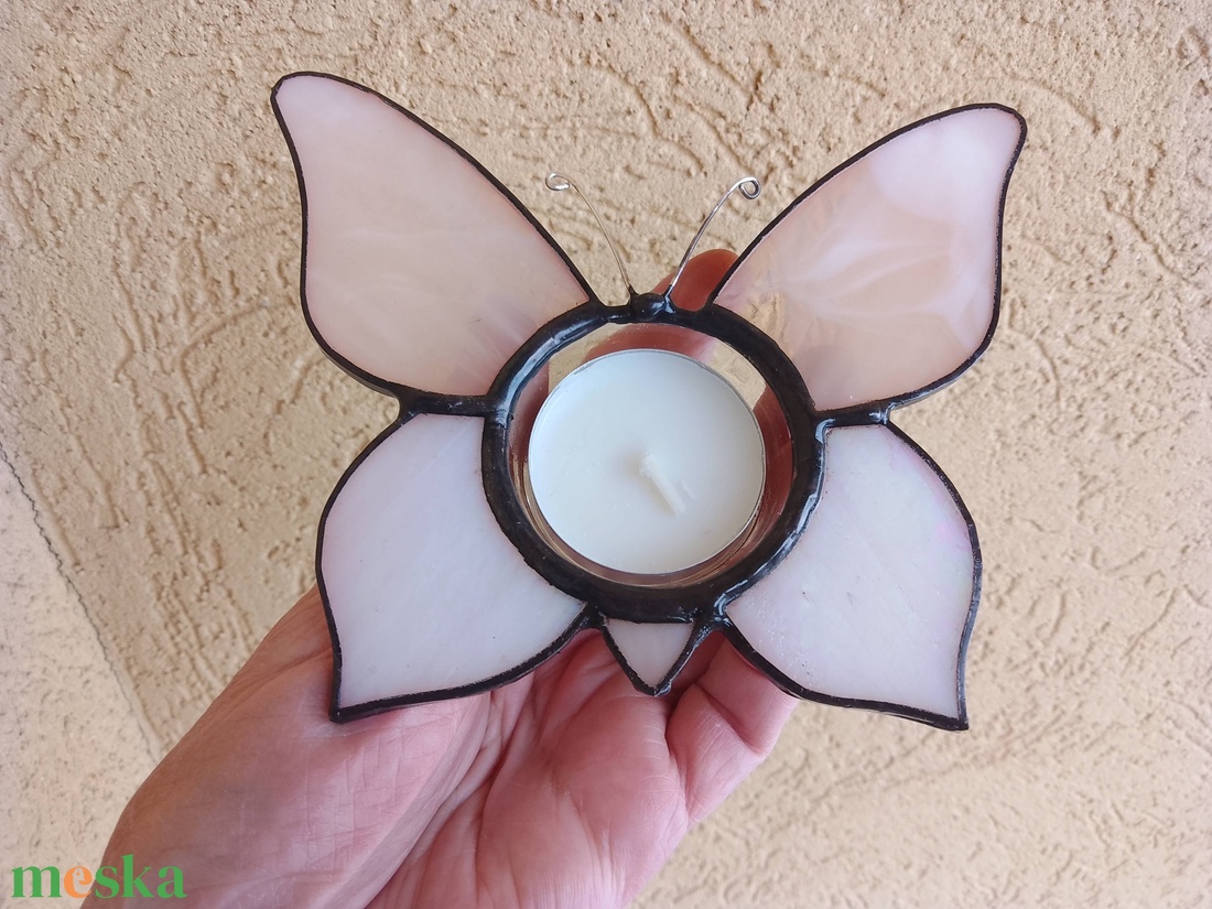 ÓRIÁS PILLANGÓ tiffany mécsestartó - azoknak, akik készen állnak kibontani a szárnyaikat  - otthon & életmód - gyertya, illat, aroma - mécses és mécsestartó - Meska.hu