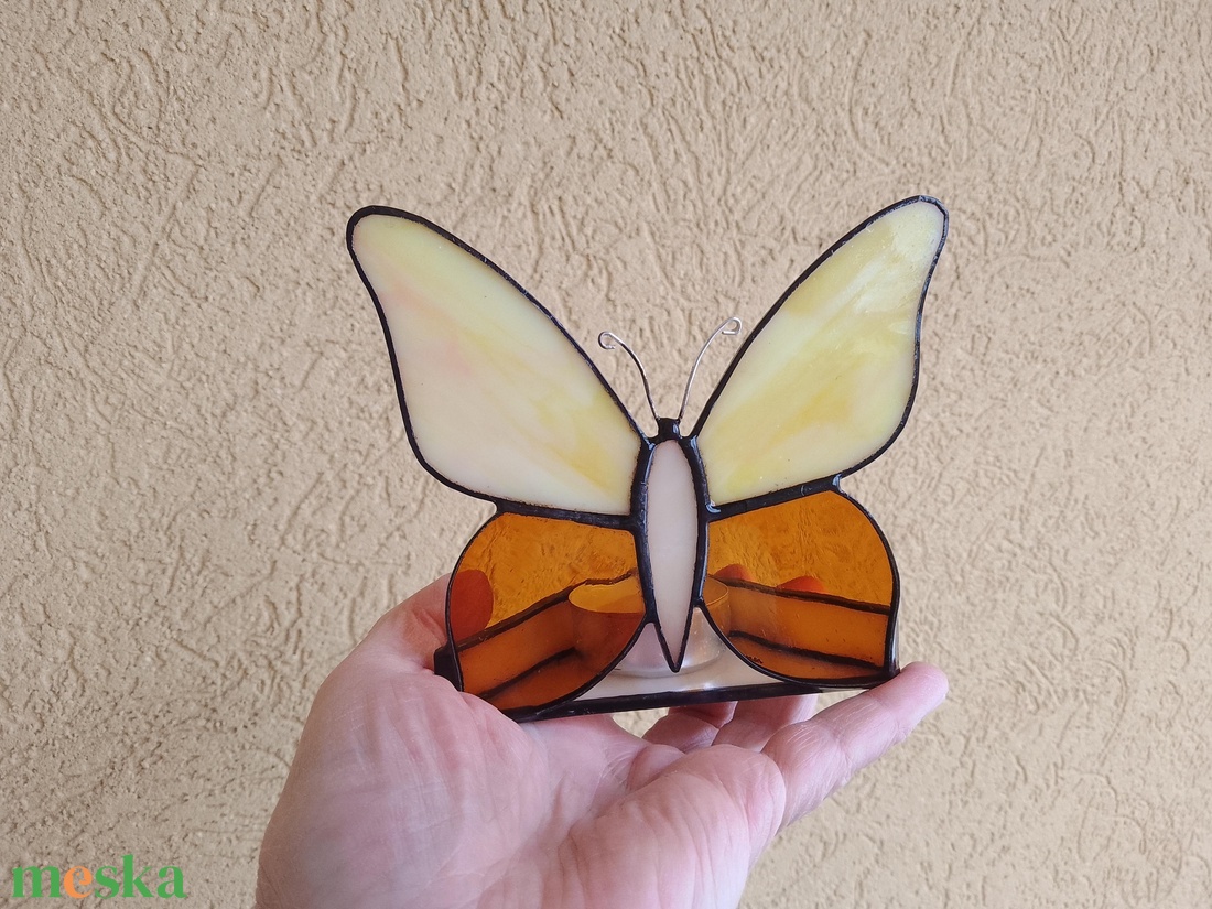 ÓRIÁS PILLANGÓ tiffany mécsestartó - azoknak, akik készen állnak kibontani a szárnyaikat  - otthon & életmód - gyertya, illat, aroma - mécses és mécsestartó - Meska.hu