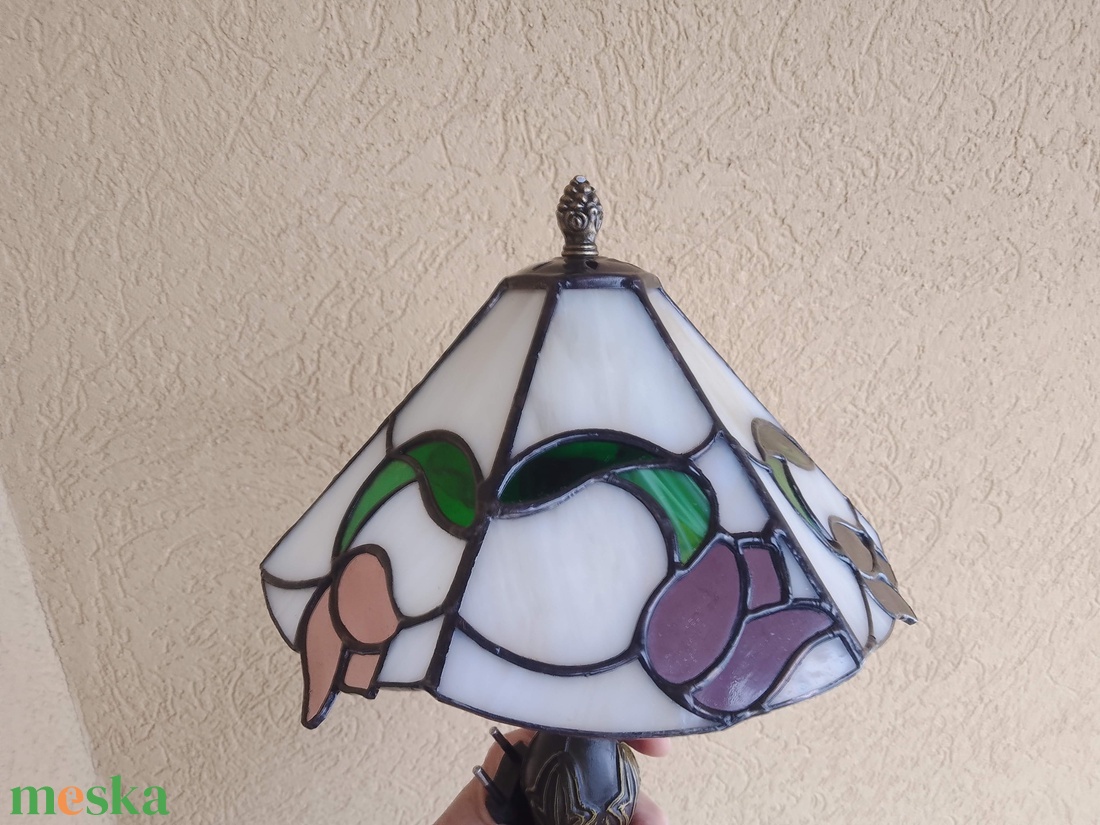 Fekete tulipán - tiffany lámpa  - otthon & életmód - lámpa - asztali lámpa - Meska.hu
