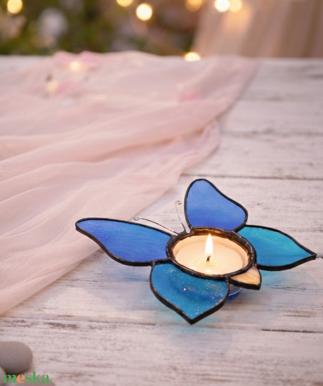 ÓRIÁS PILLANGÓ tiffany mécsestartó - azoknak, akik készen állnak kibontani a szárnyaikat  - otthon & életmód - gyertya, illat, aroma - mécses és mécsestartó - Meska.hu