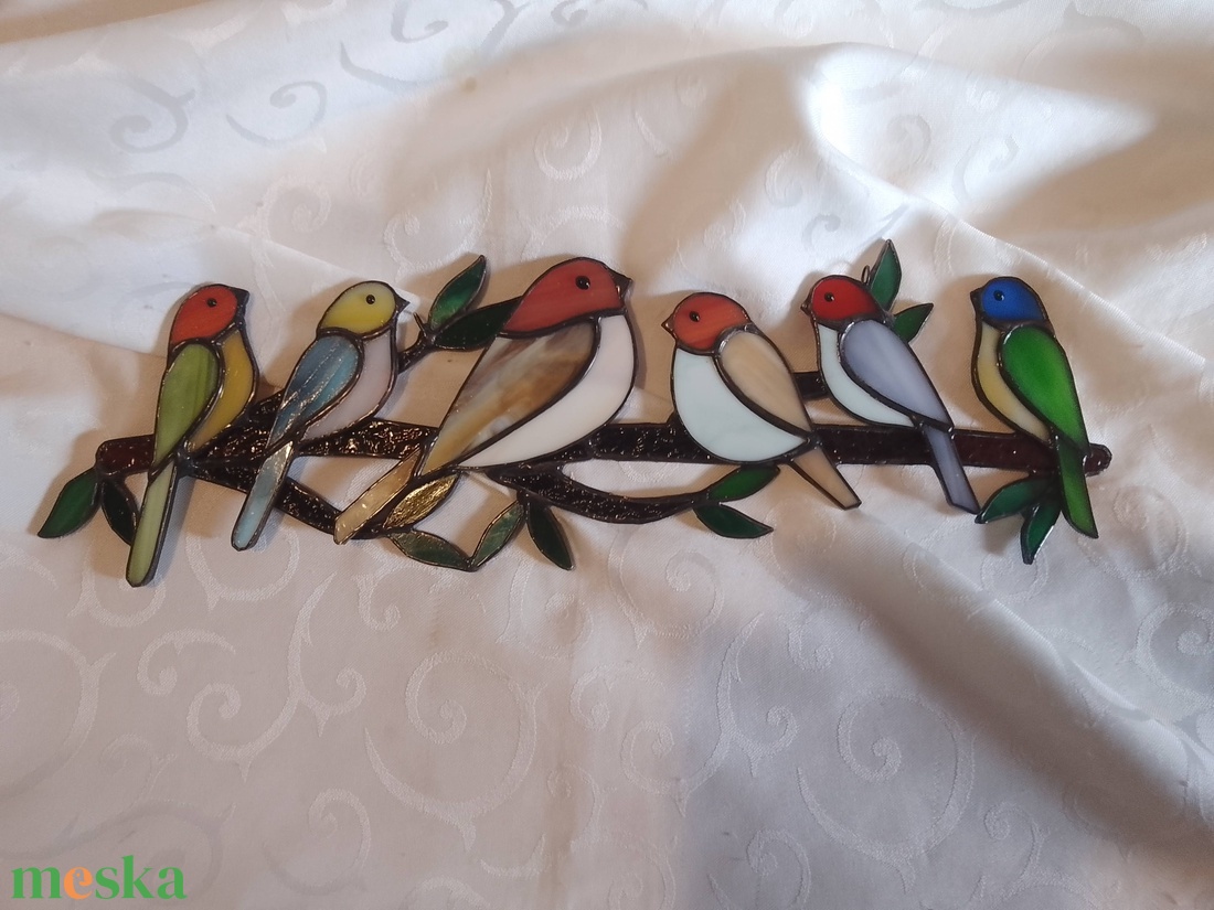 Csicsergő színek -  tiffany ablakdísz - otthon & életmód - dekoráció - ajtó- és ablak dekoráció - ablakdísz - Meska.hu