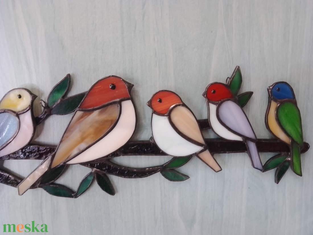 Csicsergő színek -  tiffany ablakdísz - otthon & életmód - dekoráció - ajtó- és ablak dekoráció - ablakdísz - Meska.hu