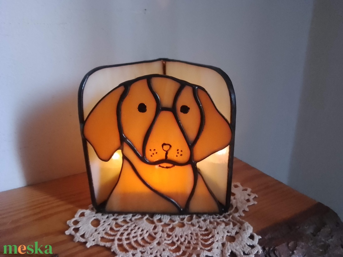 Vizslácska - tiffany ceruzatartó - otthon & életmód - tárolás & rendszerezés - íróasztali tároló - Meska.hu