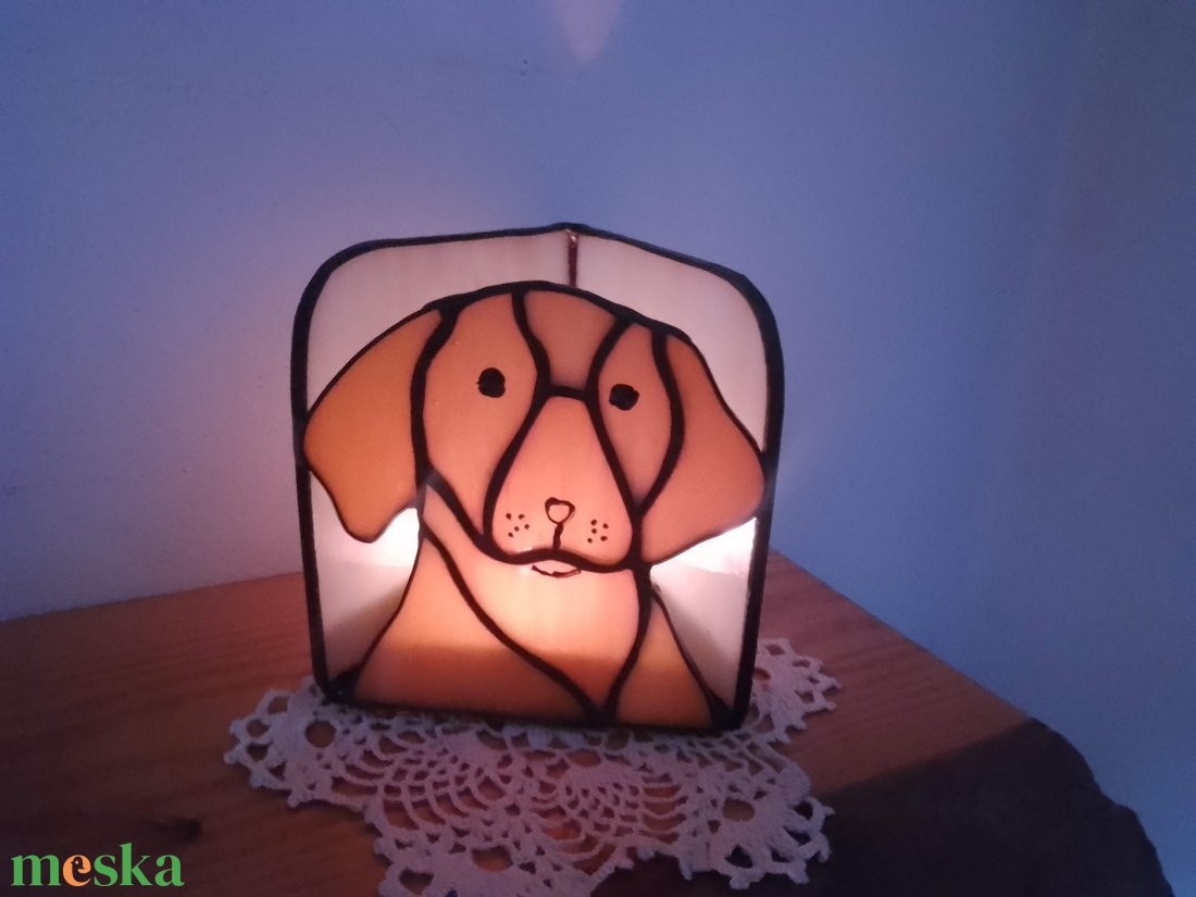 Vizslácska - tiffany ceruzatartó - otthon & életmód - tárolás & rendszerezés - íróasztali tároló - Meska.hu