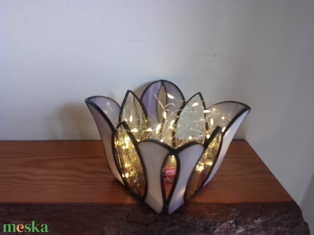 Óriás Tulipán Tiffany Gyertyatartó - otthon & életmód - gyertya, illat, aroma - gyertyatartó - Meska.hu