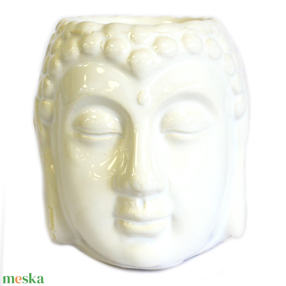 Buddha fej illóolaj párologtató kerámia aroma lámpa, illat viasz kúp, teamécses lámpa - otthon & életmód - gyertya, illat, aroma - párologtató - Meska.hu