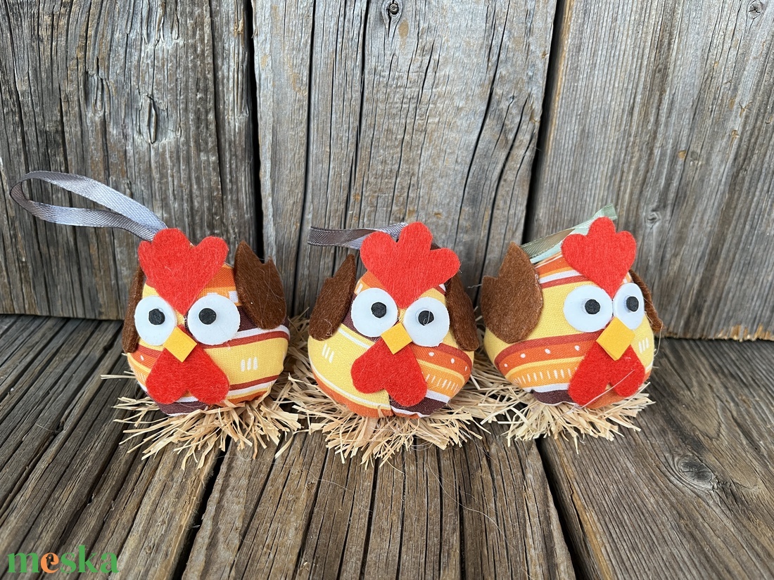 Textil tyúkok - otthon & életmód - dekoráció - asztal és polc dekoráció - asztaldísz - Meska.hu
