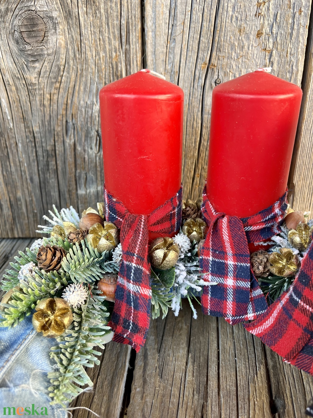 Farmer bevonatú vagány adventi koszorú - karácsony - adventi díszek - adventi koszorú - Meska.hu Farmer bevonatú vagány adventi koszorú - karácsony - adventi díszek - adventi koszorú - Meska.hu