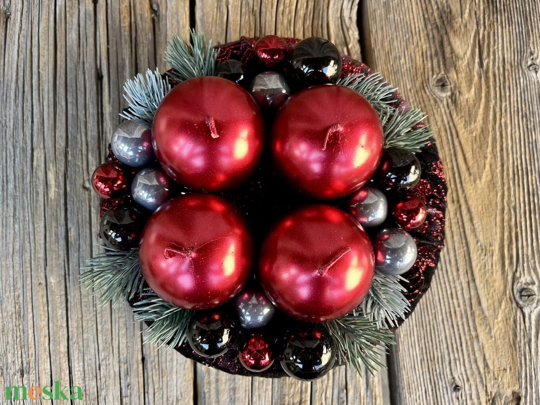 Elegáns piros adventi koszorú - karácsony - adventi díszek - adventi koszorú - Meska.hu Elegáns piros adventi koszorú - karácsony - adventi díszek - adventi koszorú - Meska.hu