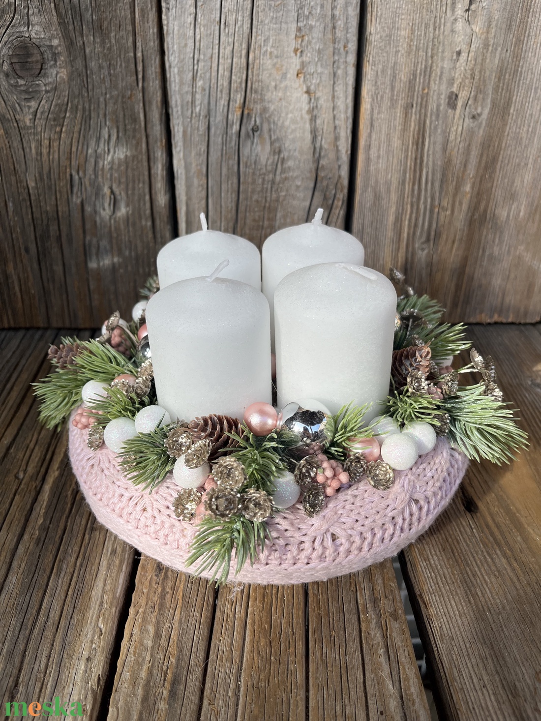 Rózsaszín adventi koszorú - karácsony - adventi díszek - adventi koszorú - Meska.hu Rózsaszín adventi koszorú - karácsony - adventi díszek - adventi koszorú - Meska.hu