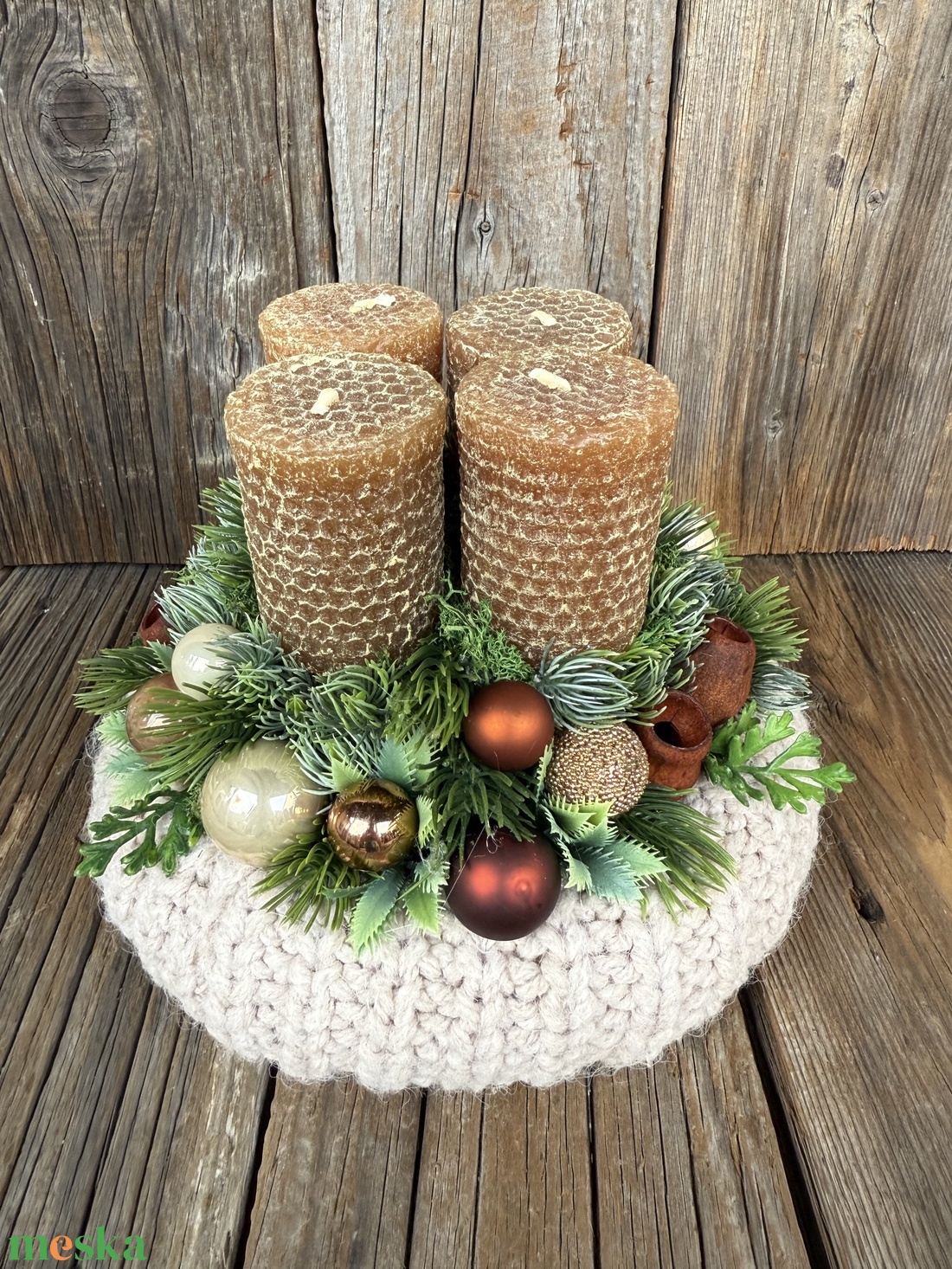 Adventi koszorú - karácsony - adventi díszek - adventi koszorú - Meska.hu